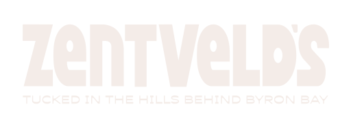 Zentvelds logo - tucked in the hills behind byron bay